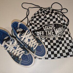 Vans SK8-HI Bolt Big Reveal Classics Skate Shoe Blue Sneakers and Backpack